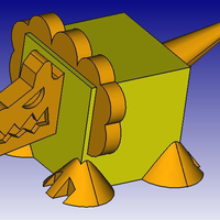 Small Lion 3D Block Zoo 3D Printing 184450