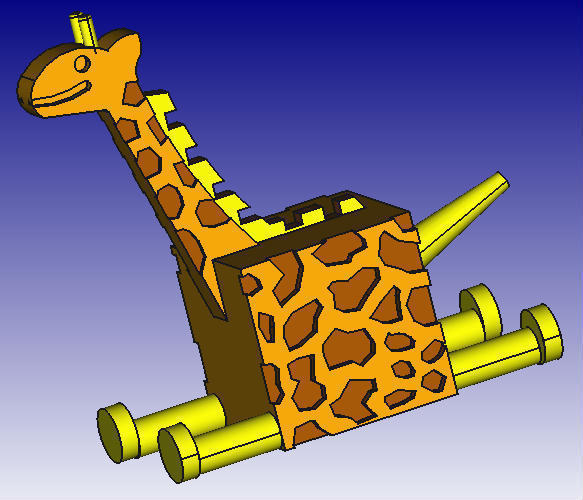 Giraffe 3D Block Zoo 3D Print 184455