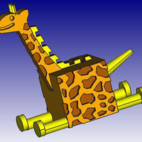 Small Giraffe 3D Block Zoo 3D Printing 184455