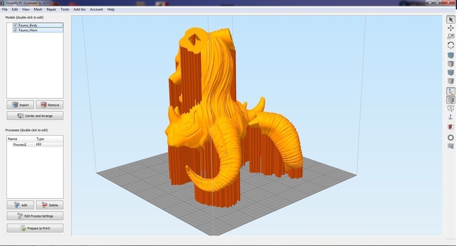 Fauno Pans 3D Print 184965 Fauno Pans 3D Print 184965