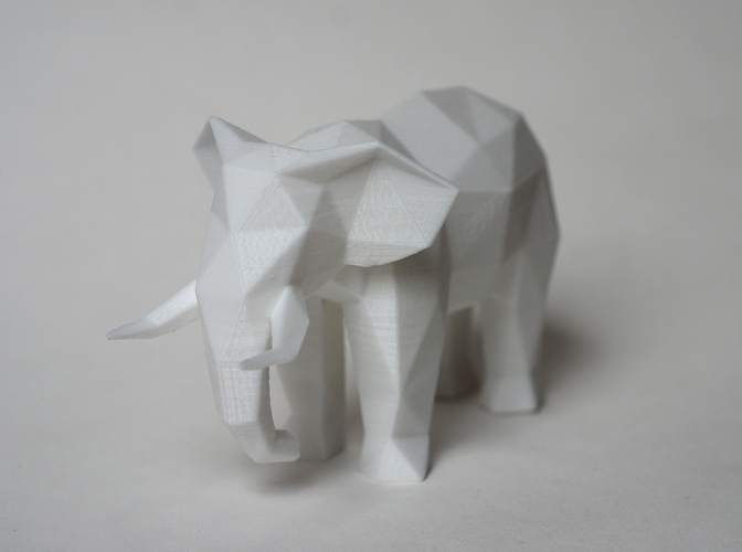 Low Poly Elephant Art Sculpture 3D Print 18520