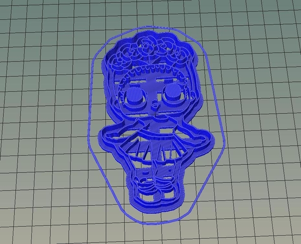 Lol doll cookie cutter 3D Print 185734 Lol doll cookie cutter 3D Print 185734