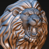 Small Lion head 3D Printing 185751