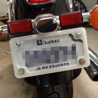 Small Motorcycle license plate frame 3D Printing 186288