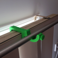 Small Curtain Rod Holder for Blinds Attachment 3D Printing 186458