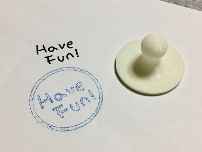 Have Fun Stamp ( Handwriting ) 3D Print 187791