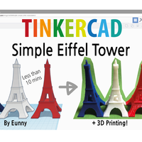 Small Simple Eiffel Tower - 10mins Modeling 3D Printing 187795