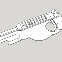 Small Jenga gun, 1894 Bergmann automatic pistol. 3D Printing 187954