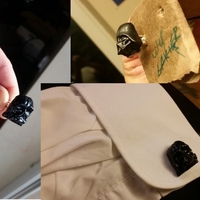 Small Lord Vader Melted Cufflinks  3D Printing 188180