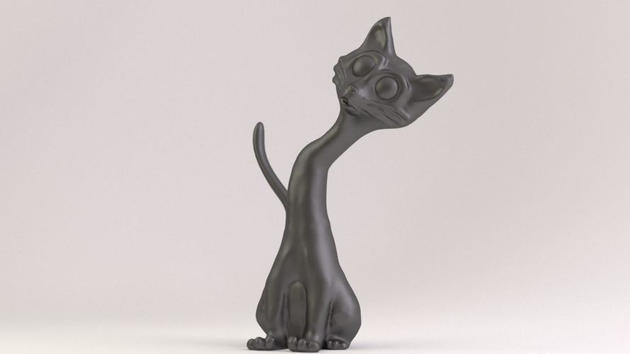 Cat Phone Stand 3D Print 18882