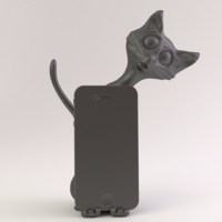Small Cat Phone Stand 3D Printing 18883