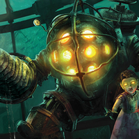 Small Bioshock Big Daddy and Little Sister 3D Printing 188912