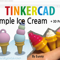 Small Simple Ice Cream, Miniature, 3D pen 3D Printing 189230
