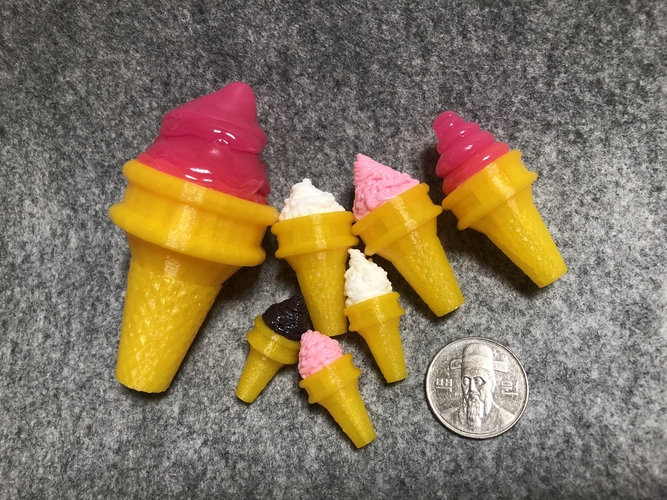 Simple Ice Cream, Miniature, 3D pen 3D Print 189232