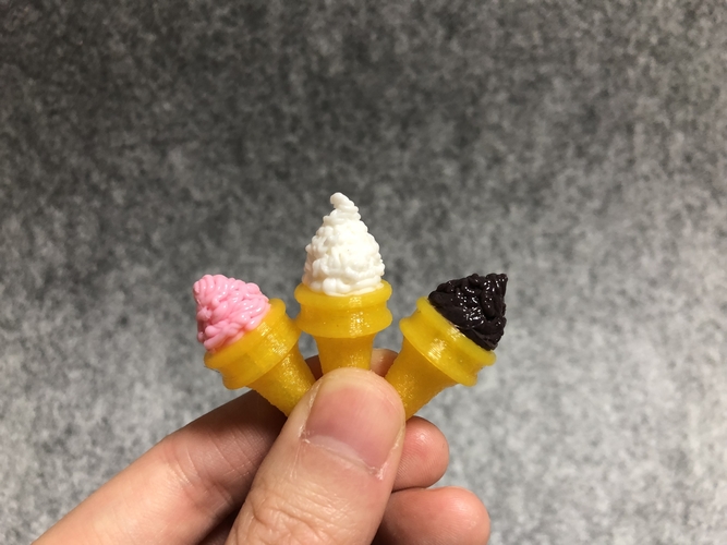 Simple Ice Cream, Miniature, 3D pen 3D Print 189233
