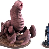Small Cave Worm, 28mm Miniature 3D Printing 1893