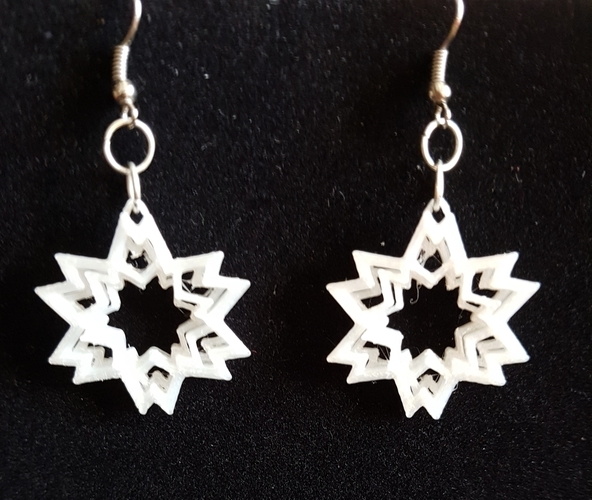 Earring star 3D Print 189388 Earring star 3D Print 189388