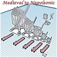 Small Windmill - Wargame medieval to napoleonic 3D Printing 189938