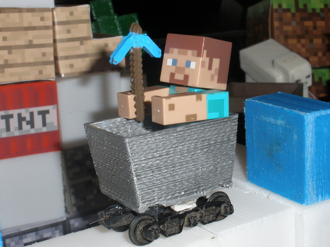 Mine cart for Minecraft toy figures 3D Print 18996