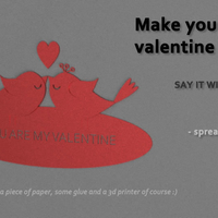 Small VALENTINES DAY CUSTOM CARD 3D Printing 190127