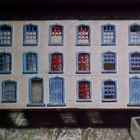 Small SCALEPRINT TERRACE HOUSES FRONT WINDOW/DOOR SET 00/HO SCALE 3D Printing 190900