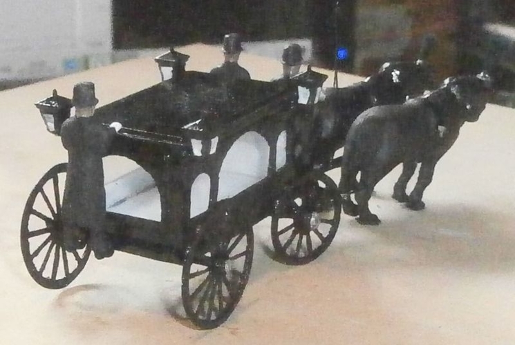 SCALEPRINT HORSE DRAWN HEARSE 00 HO SCALE 3D Print 190912