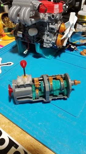 1/10 Scale working 5 speed transmission for 1/10 22RE motor 3D Print 191421