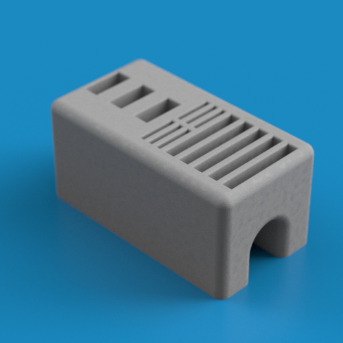 Cable Tunnel USB & SD Card Holder 3D Print 191724 Cable Tunnel USB & SD Card Holder 3D Print 191724