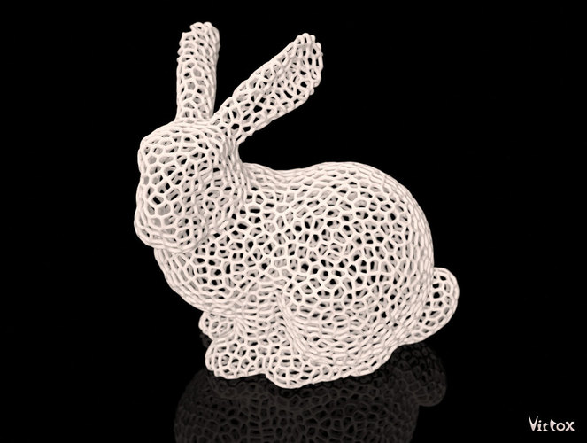 Stanford Easter Bunny - Voronoi 3D Print 19177