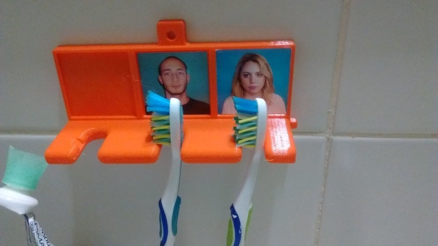 Tooth Brush holder with pictures 3D Print 192282