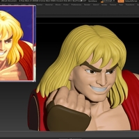 Small Ken Masters from Street Fighter 2 3D Printing 192466
