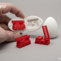 Small Surprise Egg #5 - Tiny Fire Truck 3D Printing 192514