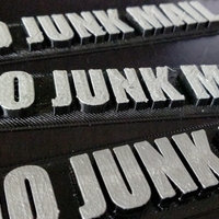 Small No Junk Mail sign 3D Printing 192854