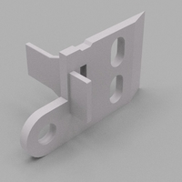 Small Ikea curtain panel rail bracket 3D Printing 192901