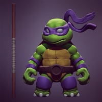 Small Chibi Mutant Ninja Turtles - Don! 3D Printing 193241