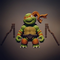 Small Chibi Mutant Ninja Turtles - Mickey!! 3D Printing 193243