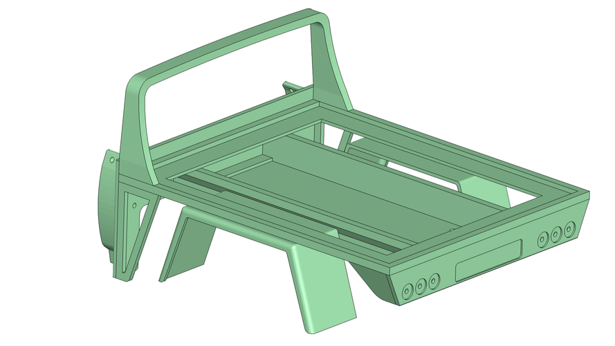 Mojave Hilux rear Body Trailfinder 2 TF2 RC4WD Scaler Crawler 3D Print 193339 Mojave Hilux rear Body Trailfinder 2 TF2 RC4WD Scaler Crawler 3D Print 193339