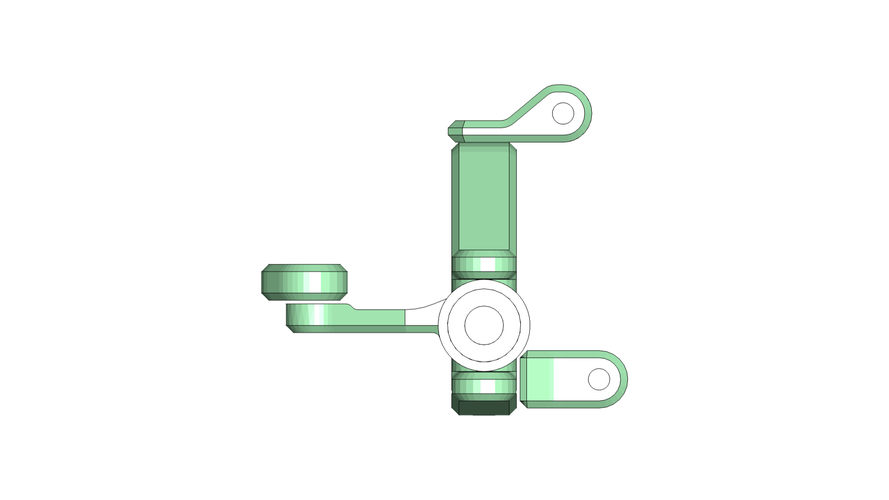 Hot-Rod front Axle with Servo and 4 Link Mount 175mm 3D Print 193638 Hot-Rod front Axle with Servo and 4 Link Mount 175mm 3D Print 193638