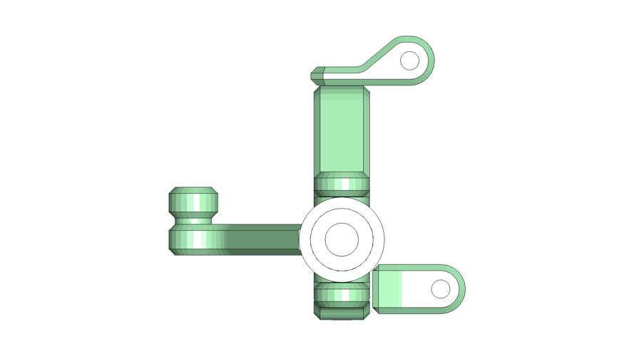 Hot-Rod front Axle with Servo and 4 Link Mount 145mm 3D Print 193645 Hot-Rod front Axle with Servo and 4 Link Mount 145mm 3D Print 193645
