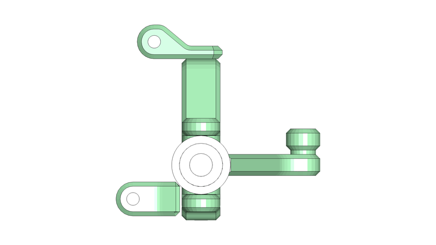 Hot-Rod front Axle with Servo and 4 Link Mount 145mm 3D Print 193646 Hot-Rod front Axle with Servo and 4 Link Mount 145mm 3D Print 193646