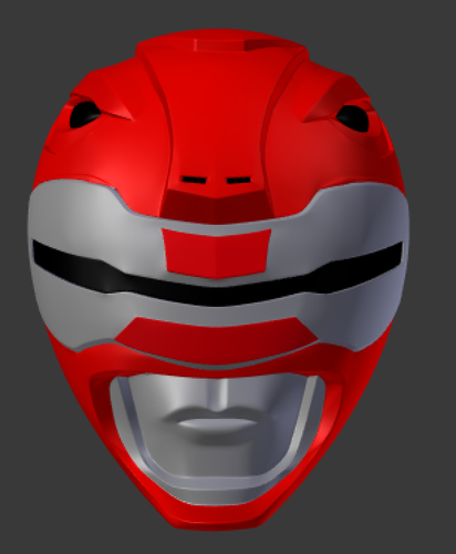 power rangers the movie red ranger helmet with scanner  3D Print 193706