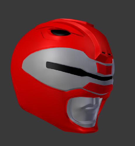 power rangers the movie red ranger helmet with scanner  3D Print 193708
