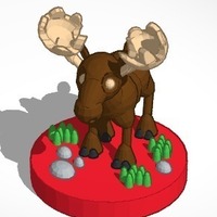 Small Moose (king)  #Chess 3D Printing 19377
