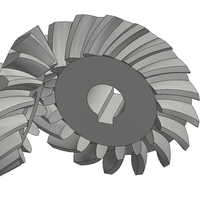 Small Bevel Gears 5/6 3D Printing 193859