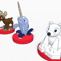 Small Canadian animals set for children  #Chess   3D Printing 19393