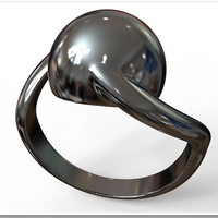 Small Sphere Twist Ring 3D Printing 194175