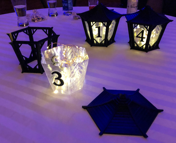 Japanese Centerpiece Lanterns for Wedding 3D Print 194987