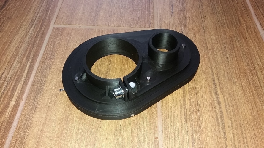 3D Print Router Vacuum Shoe 80mm router - 2" hose 3D Print 195073 3D Print Router Vacuum Shoe 80mm router - 2" hose 3D Print 195073