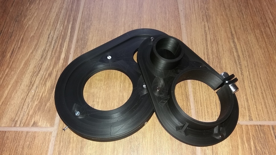 3D Print Router Vacuum Shoe 80mm router - 2" hose 3D Print 195075 3D Print Router Vacuum Shoe 80mm router - 2" hose 3D Print 195075