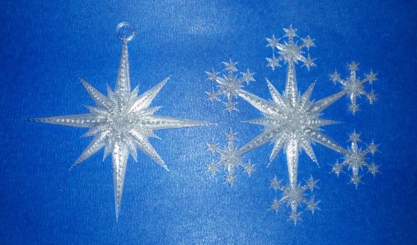 Star and Snowflake Star Ornament 3D Print 19512
